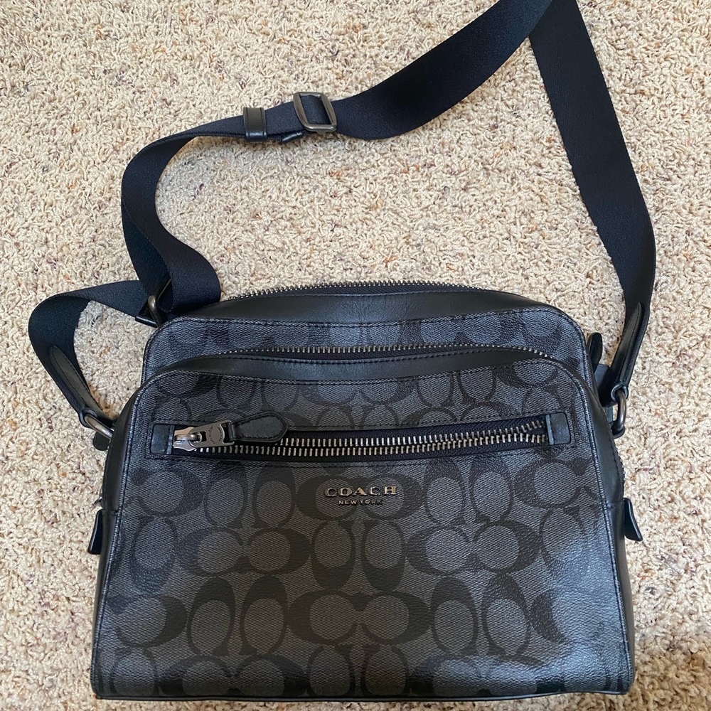 Black logo-print Coach purse